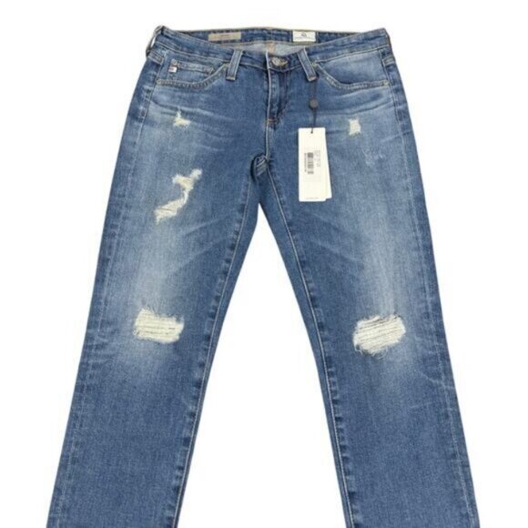 AG Adriano Goldschmied The Stilt Roll-up Cigarette Denim Jeans Size 25 - Picture 4 of 7